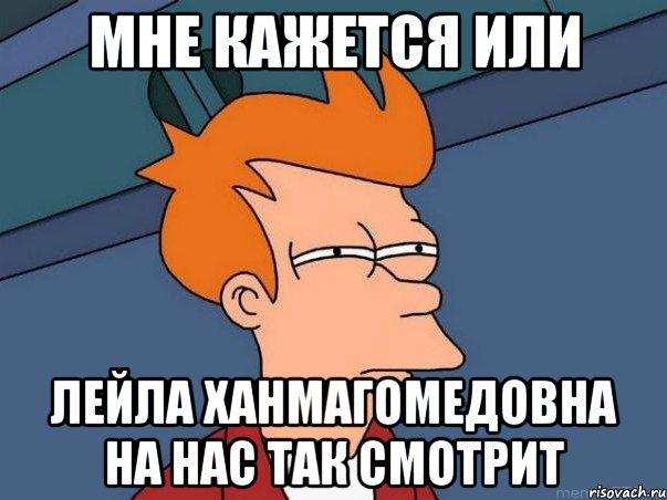 мне кажется или лейла ханмагомедовна на нас так смотрит, Мем  Фрай (мне кажется или)