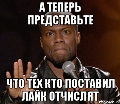 а теперь представьте что тех кто поставил лайк отчислят, Мем  А теперь представь