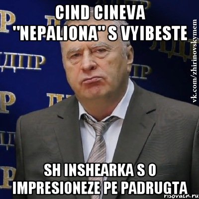 cind cineva "nepaliona" s vyibeste sh inshearka s o impresioneze pe padrugta, Мем Хватит это терпеть (Жириновский)