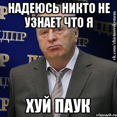 надеюсь никто не узнает что я хуй паук, Мем Хватит это терпеть (Жириновский)