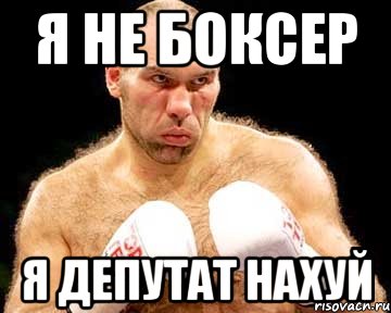я не боксер я депутат нахуй