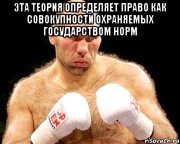 эта теория определяет право как совокупности охраняемых государством норм 