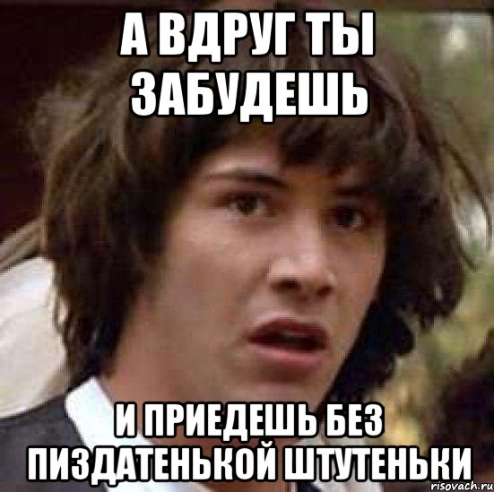 а вдруг ты забудешь и приедешь без пиздатенькой штутеньки, Мем А что если (Киану Ривз)