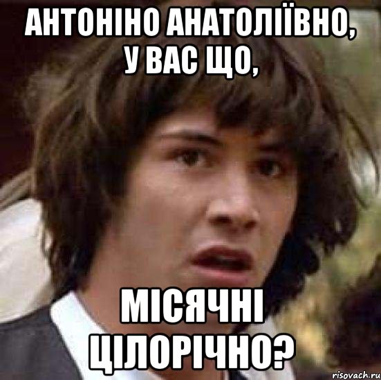 антоніно анатоліївно, у вас що, місячні цілорічно?, Мем А что если (Киану Ривз)