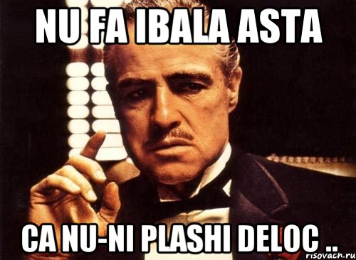 nu fa ibala asta ca nu-ni plashi deloc .., Мем крестный отец