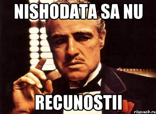 nishodata sa nu recunostii, Мем крестный отец