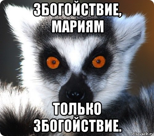 збогойствие, мариям только збогойствие., Мем лемур