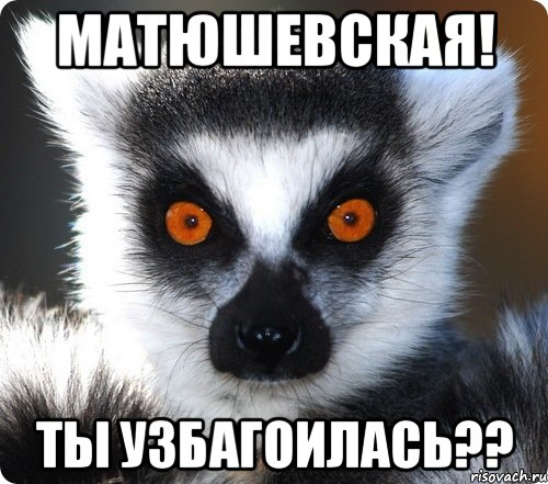 матюшевская! ты узбагоилась??
