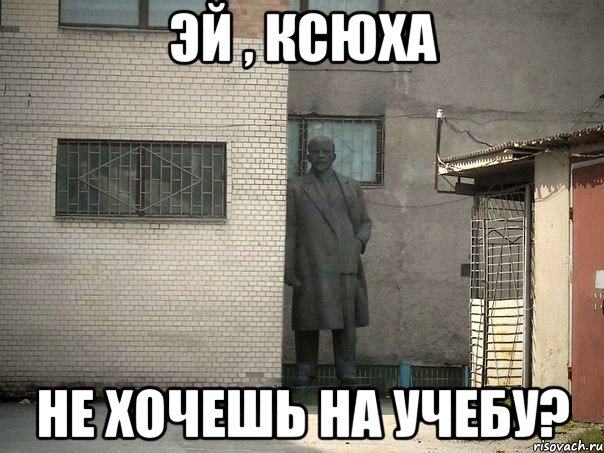 эй , ксюха не хочешь на учебу?, Мем  Ленин за углом (пс, парень)