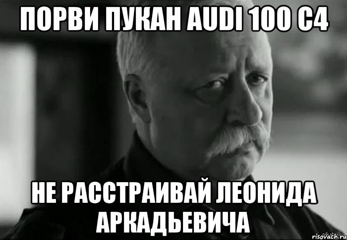 порви пукан audi 100 с4 не расстраивай леонида аркадьевича, Мем Не расстраивай Леонида Аркадьевича