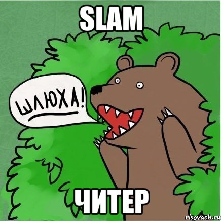 slam читер, Мем Медведь в кустах