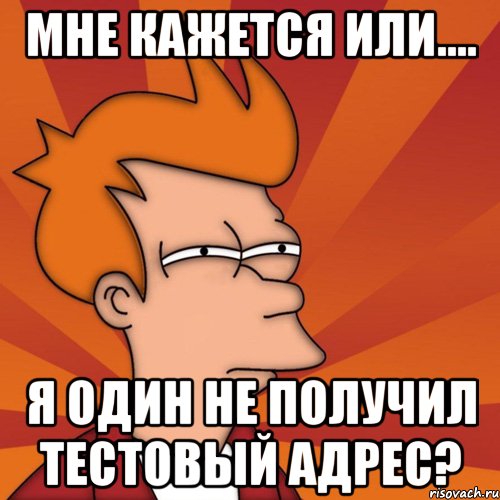 мне кажется или.... я один не получил тестовый адрес?, Мем Мне кажется или (Фрай Футурама)