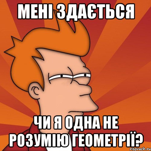 мені здається чи я одна не розумію геометрії?, Мем Мне кажется или (Фрай Футурама)