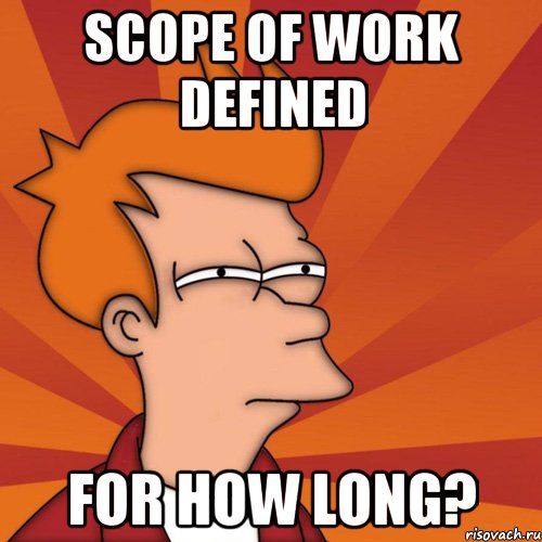 scope of work defined for how long?, Мем Мне кажется или (Фрай Футурама)