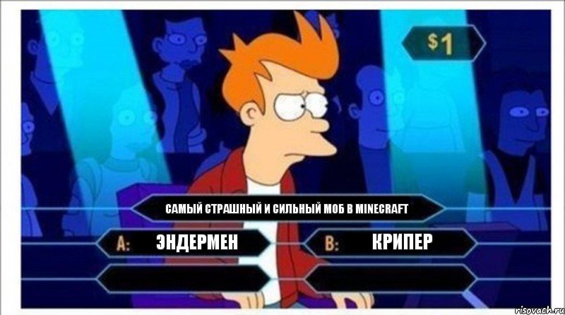 Самый страшный и сильный моб в Minecraft ЭндерМен Крипер