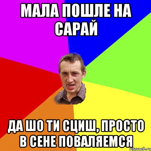 мала пошле на сарай да шо ти сциш, просто в сене поваляемся, Мем Чоткий паца