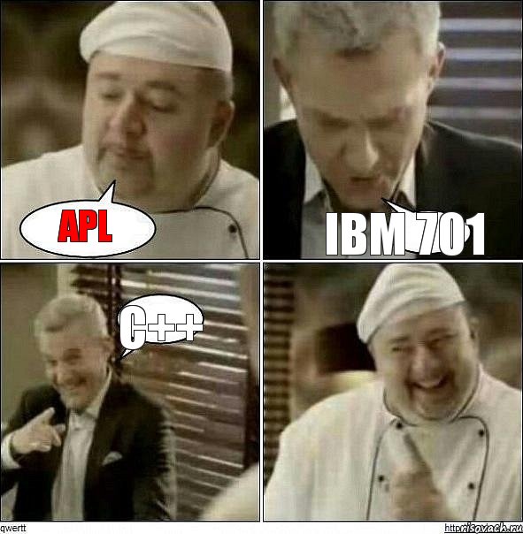 APL IBM 701 C++
