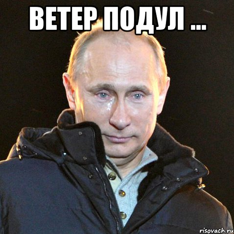 ветер подул ... , Мем Путин плачет