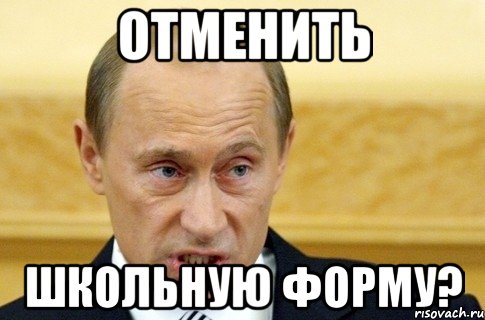 отменить школьную форму?, Мем путин