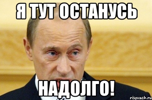 я тут останусь надолго!, Мем путин