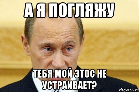 а я погляжу тебя мой этос не устраивает?, Мем путин