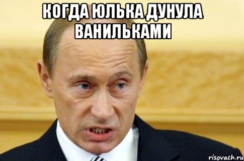 когда юлька дунула ванильками , Мем путин