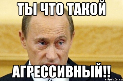 ты что такой агрессивный!!, Мем путин