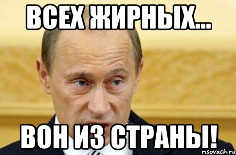 всех жирных... вон из страны!, Мем путин