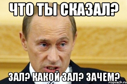 что ты сказал? зал? какой зал? зачем?, Мем путин