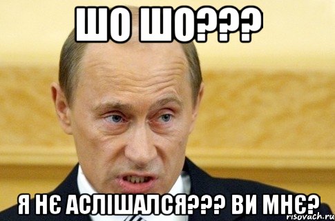 шо шо??? я нє аслішался??? ви мнє?, Мем путин