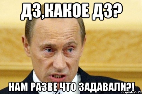 дз,какое дз? нам разве что задавали?!, Мем путин