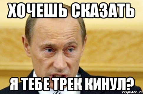 хочешь сказать я тебе трек кинул?, Мем путин