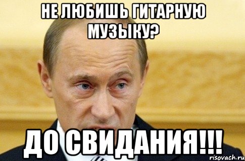 не любишь гитарную музыку? до свидания!!!, Мем путин