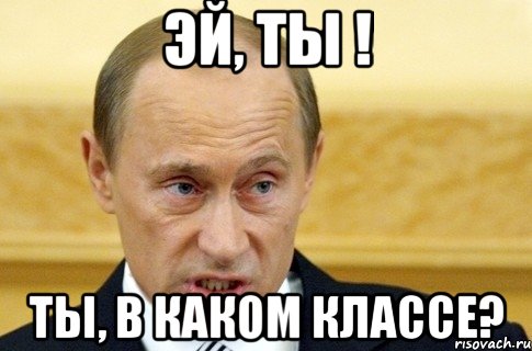 эй, ты ! ты, в каком классе?, Мем путин