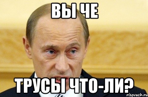 вы че трусы что-ли?, Мем путин