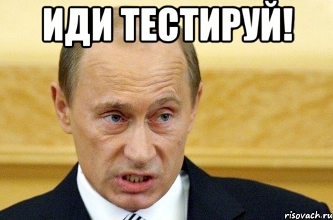 иди тестируй! , Мем путин