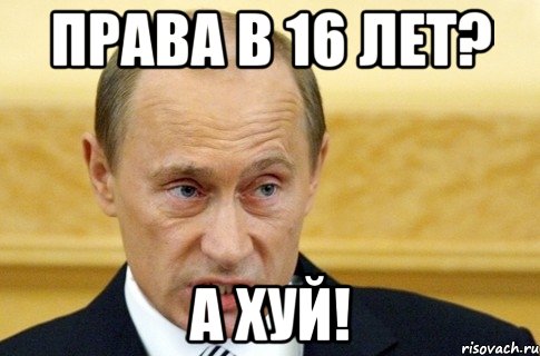 права в 16 лет? а хуй!, Мем путин