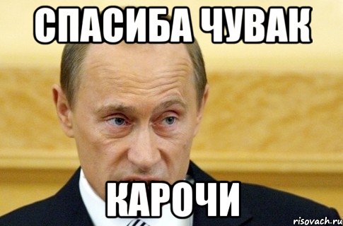 спасиба чувак карочи, Мем путин