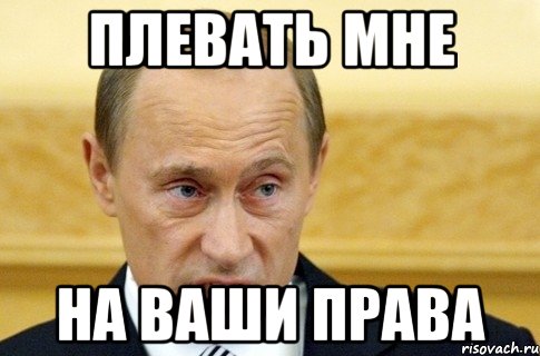 плевать мне на ваши права, Мем путин