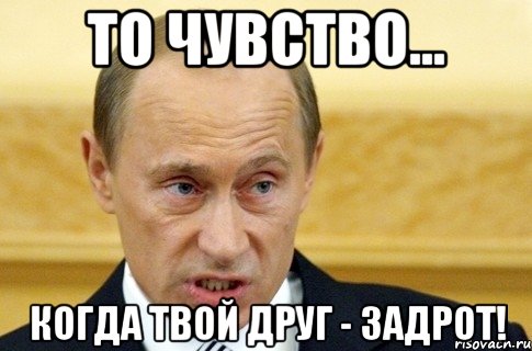 то чувство... когда твой друг - задрот!, Мем путин