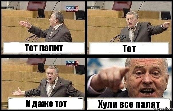 Тот палит Тот И даже тот Хули все палят, Комикс с Жириновским