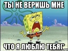 ты не веришь мне что я люблю тебя(*, Мем Спанч Боб плачет