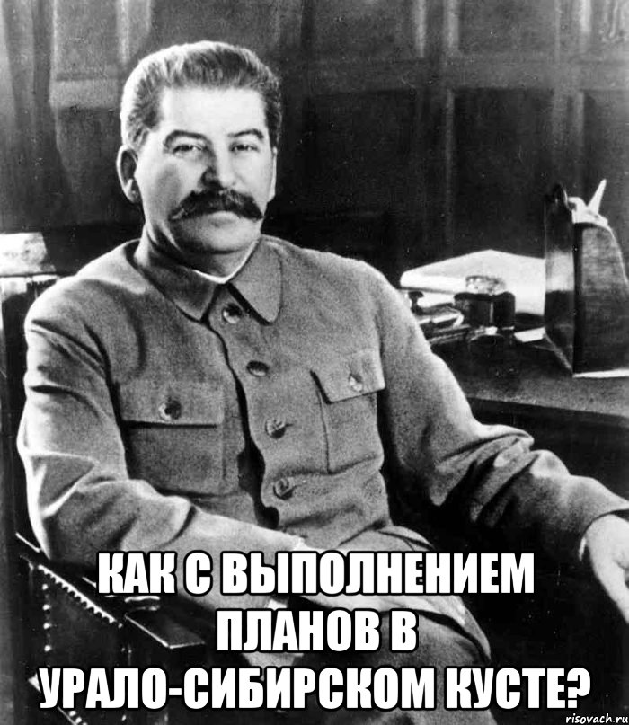  как с выполнением планов в урало-сибирском кусте?, Мем  иосиф сталин