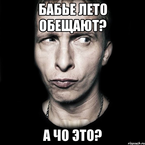 бабье лето обещают? а чо это?, Мем  Типичный Охлобыстин