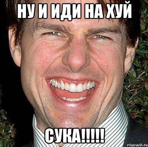 ну и иди на хуй сука!!!, Мем Том Круз