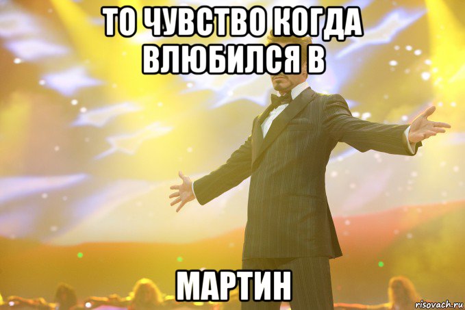 то чувство когда влюбился в мартин, Мем Тони Старк (Роберт Дауни младший)