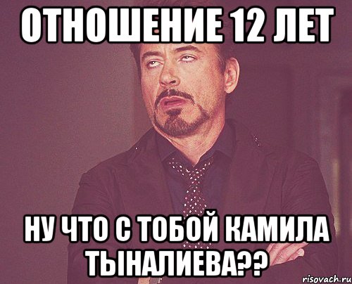 отношение 12 лет ну что с тобой камила тыналиева??, Мем твое выражение лица