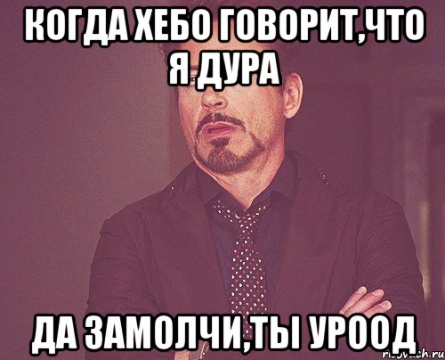 когда хебо говорит,что я дура да замолчи,ты уроод, Мем твое выражение лица