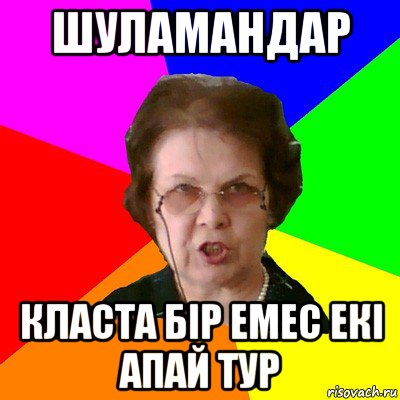 шуламандар класта бір емес екі апай тур, Мем Типичная училка