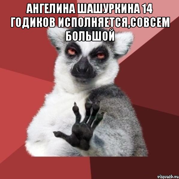 ангелина шашуркина 14 годиков исполняется,совсем большой , Мем Узбагойзя